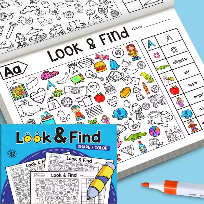 Kids Early Education - Libro para colorear Look And Find