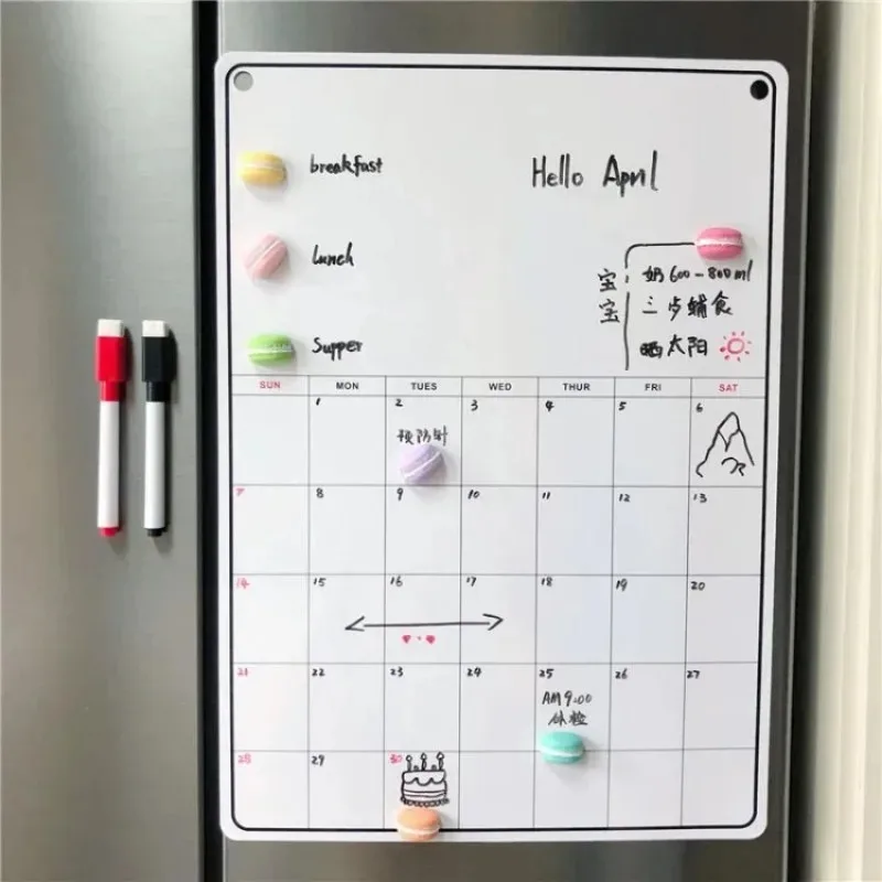 Magnetic Letter Board - Calendario magnético para nevera, planificador semanal