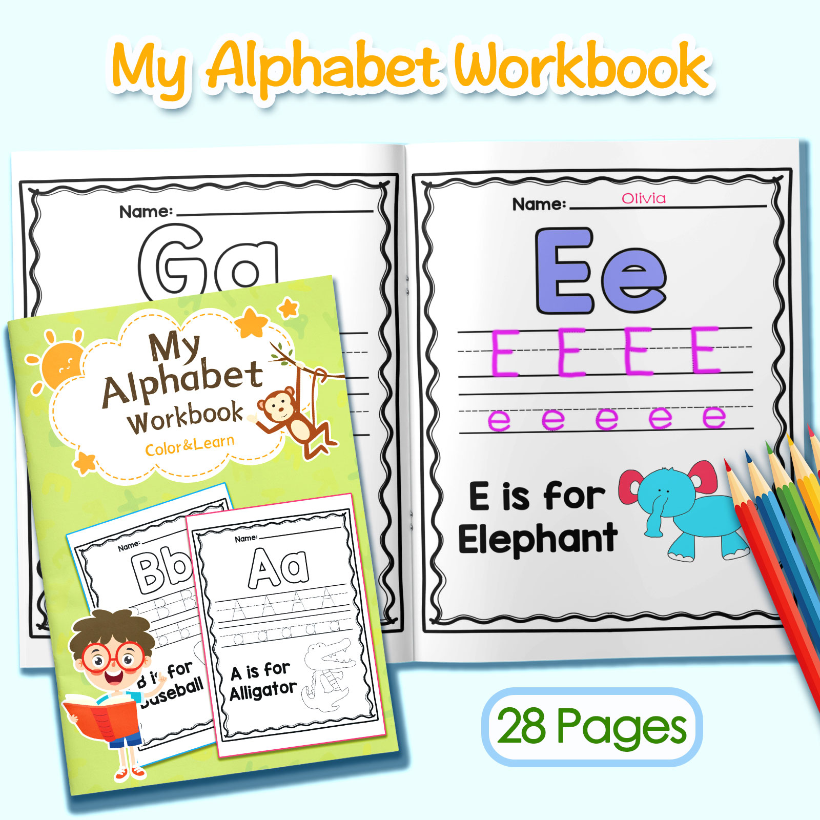 Kids Early Education - Cuaderno de actividades para colorear con