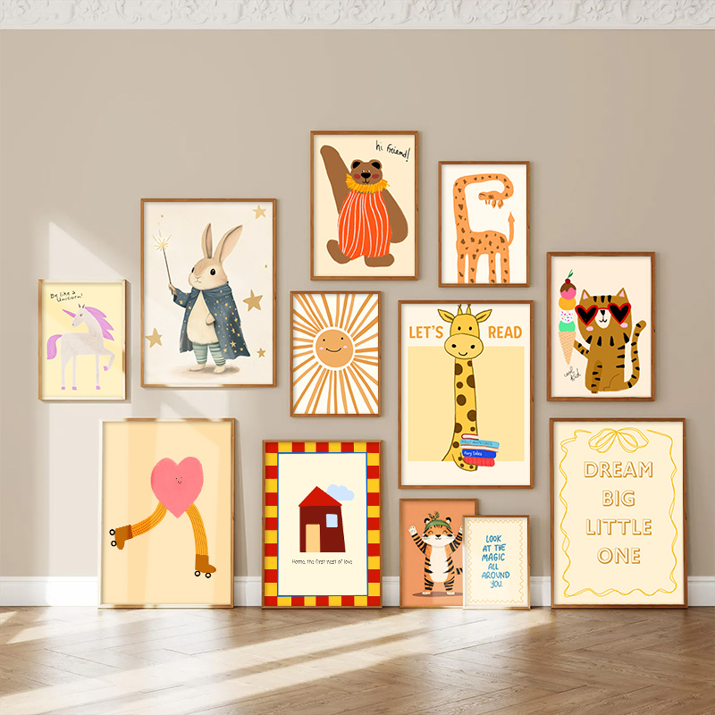 Kids Educational Poster - Póster de dibujos animados de estilo