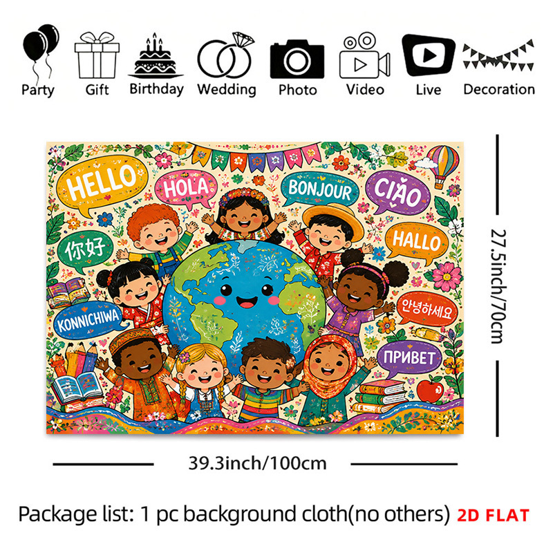 Tapiz con Mapa del Mundo y Fra - Kids Educational Poster reseña y precio