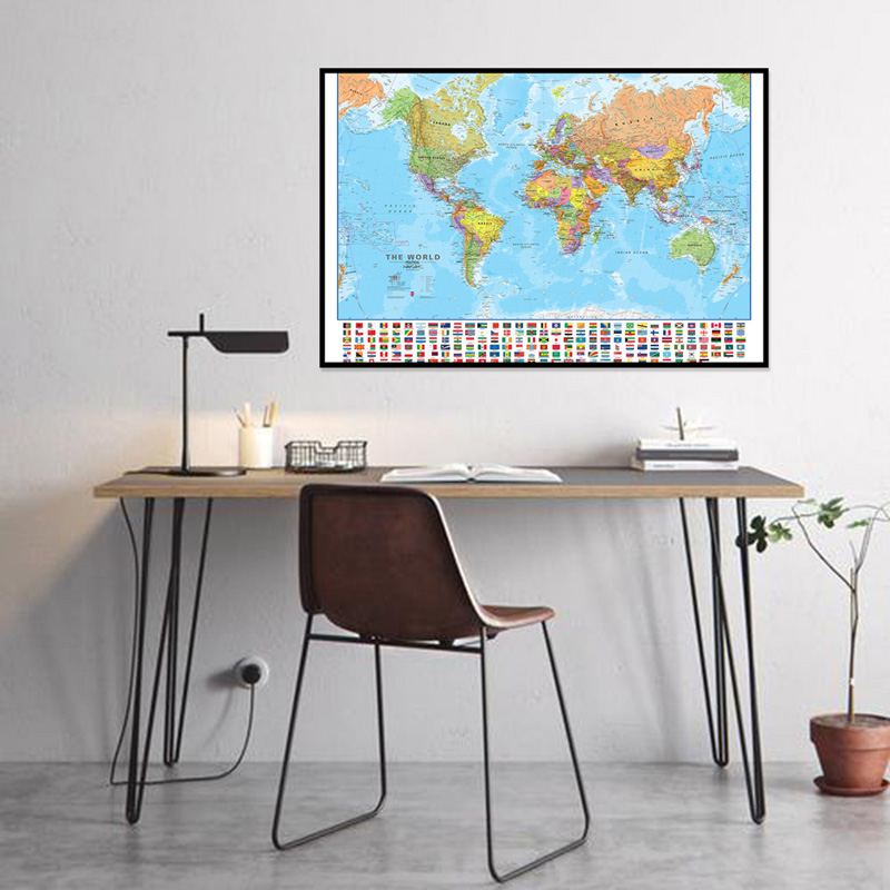 Mapa del mundo A2 59*42cm con  - Kids Educational Poster reseña y precio
