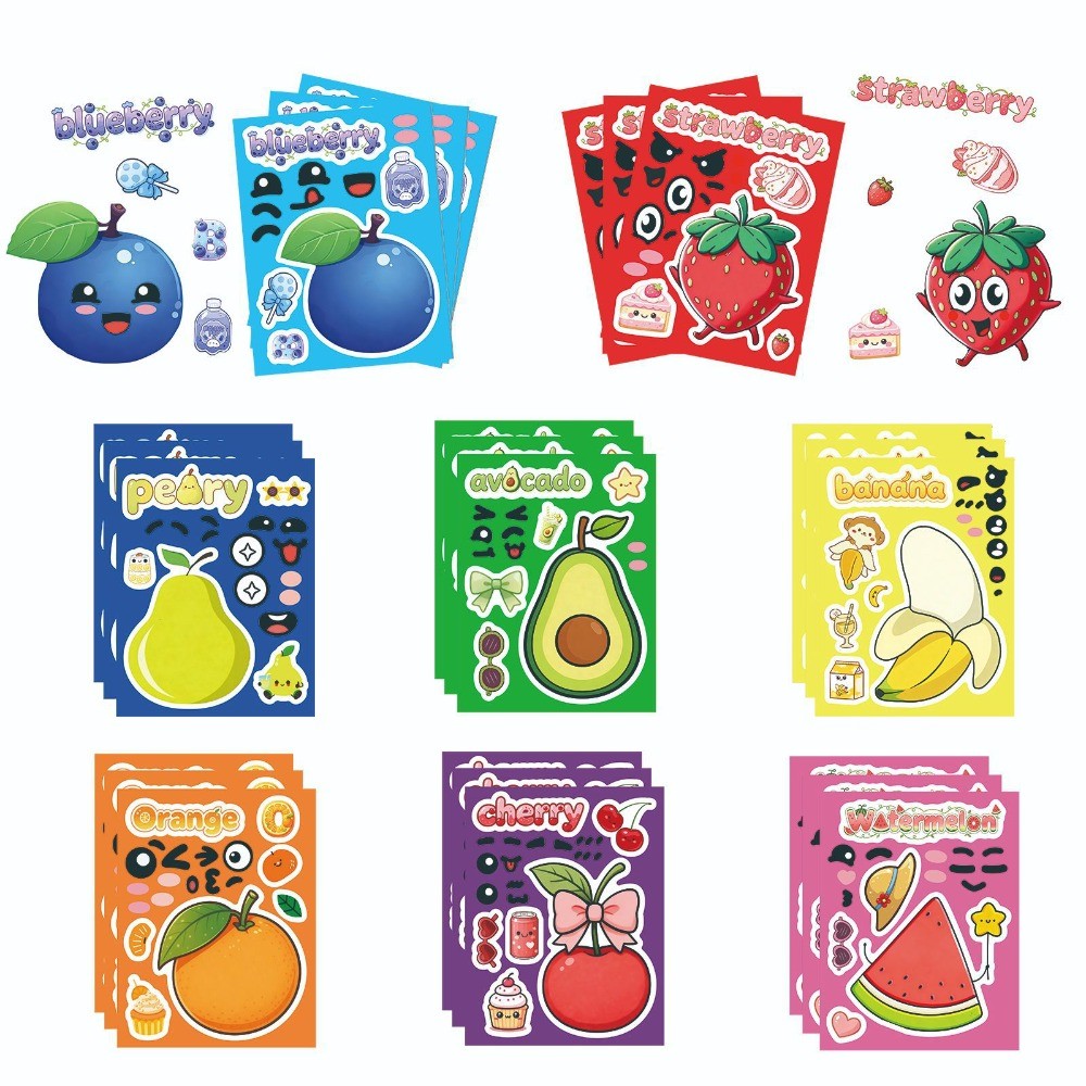 8 Hojas de Adhesivos de Frutas - Kids Education Store reseña y precio